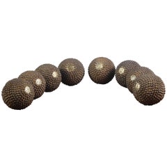 Used Full Set of Eight, 19th Century French Petanque or Boules