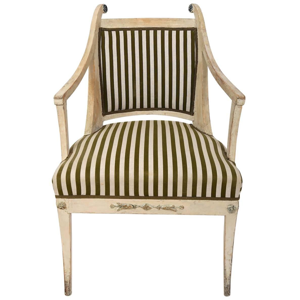 Armchair in the Style of the Royal Chairmaker Ephraim Ståhl, Sweden, 1815 For Sale