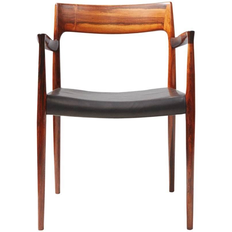 Niels O. Moller Model 57 Brazilian Rosewood Carver Chair