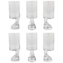 Six Joe Colombo "Smoke" Modernist Drinking Glasses, 1960s by Riedel Austria