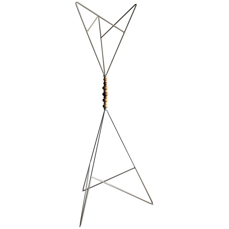 Scandinavian Sculptural Modern White Coat Stand For Sale at 1stDibs