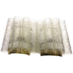 Doria Leuchten Glass Tube Pair of Sconces, 1960s