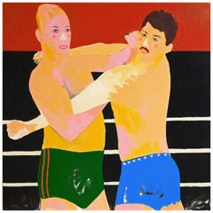 'Daddy Issues' Portrait Painting by Alan Fears Pop Art Wrestling