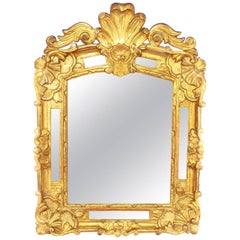 Small Early 18th Century Regence Giltwood Mirror