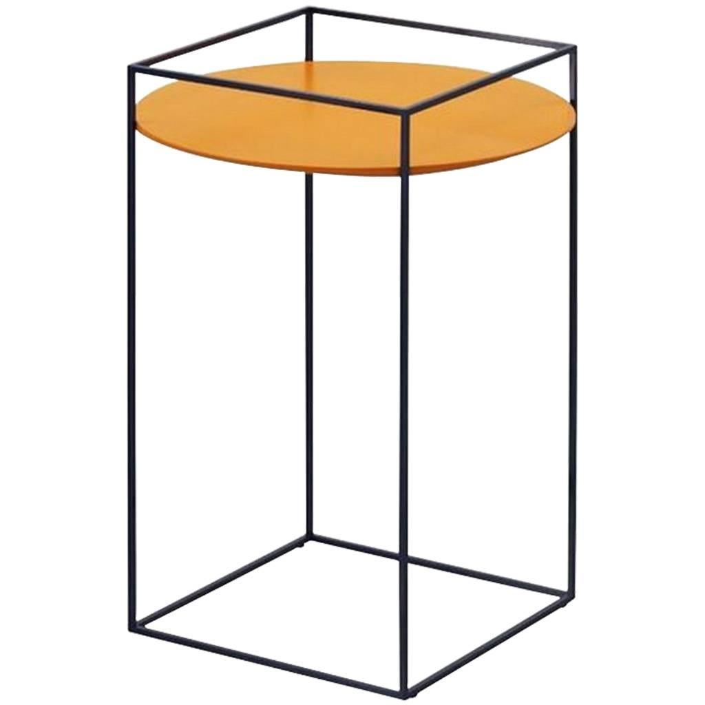 "TT" Side Table with One Round Tray Designed by Ron Gilad for Adele-C