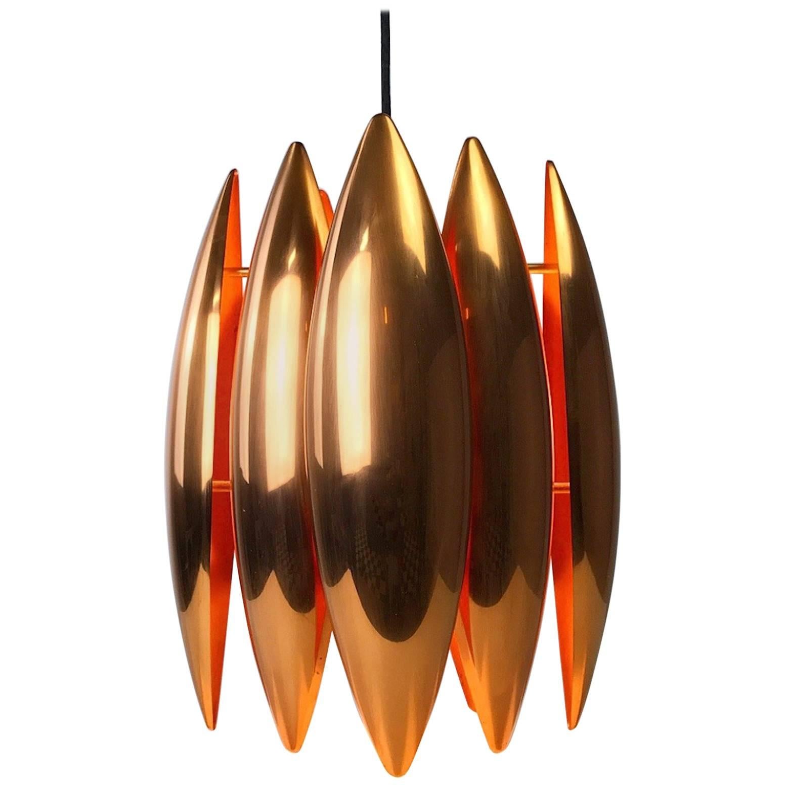 Copper Ceiling Pendant by Jo Hammerborg for Fog Morup, Denmark