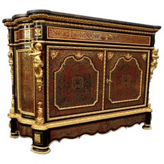 Impressive Furniture with Drawers in Boulle Marquetry, 19th Century Napoléon III