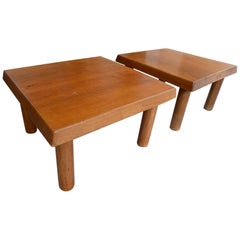 Beautiful Pair of Side Tables in the Style Of Pierre Chapo, circa 1960