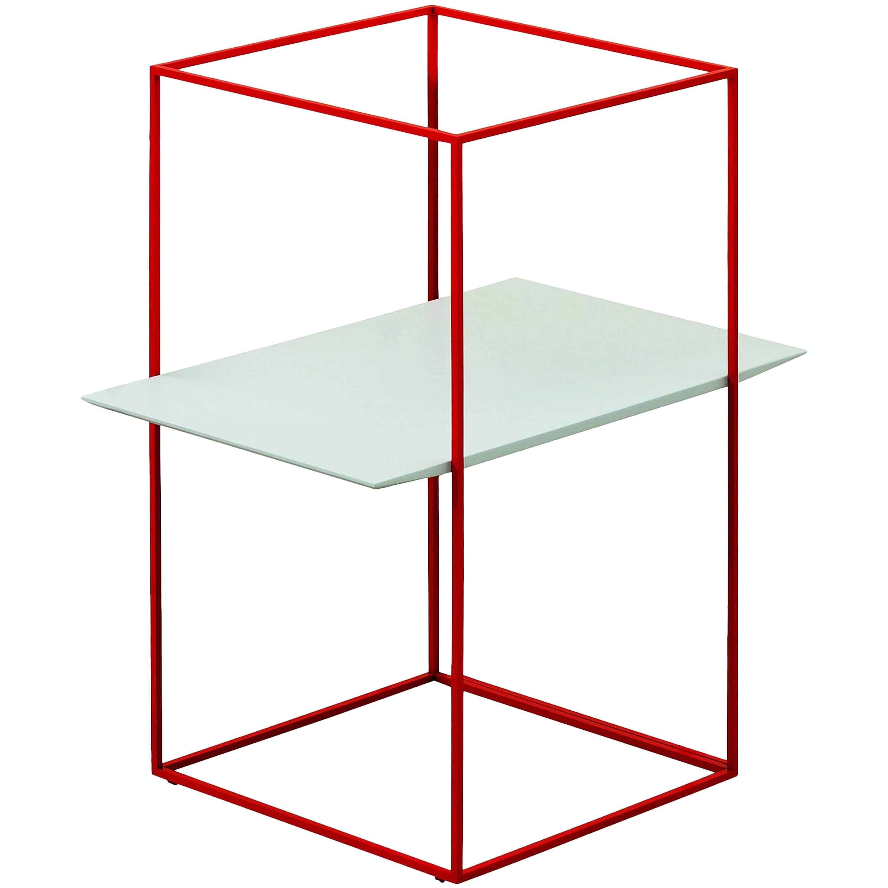 "TT" Side Table with One Rectangular Tray Designed by Ron Gilad for Adele-C