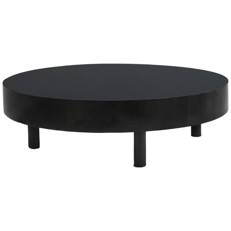 Round Coffee Table Manufactured By, Round Black Wood Coffee Table