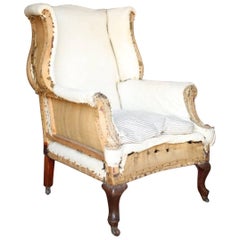 Large Proportioned, 19th Century Wingback Armchair