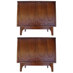 Pair of "Brasilia" Nightstands or End Tables