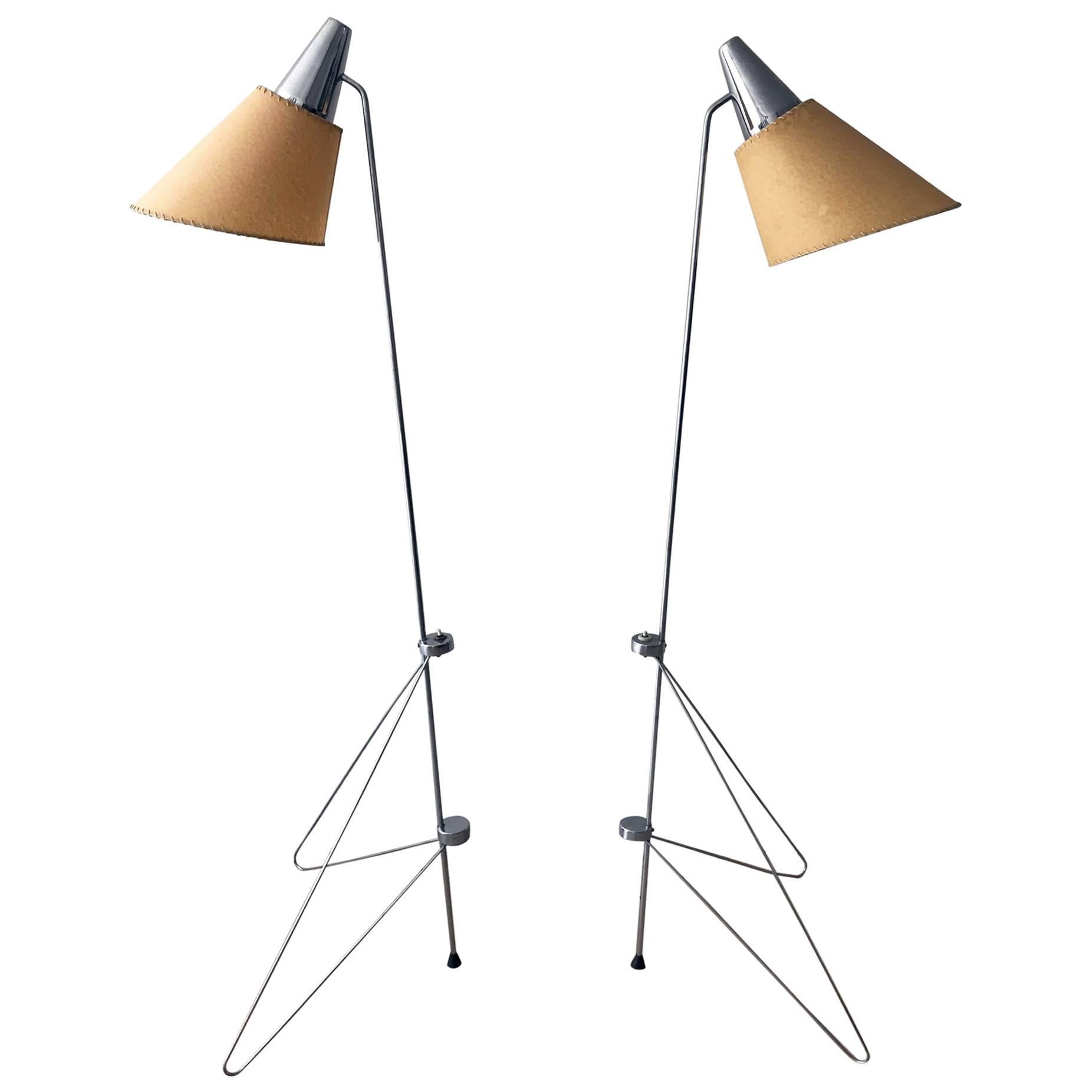Pair of Floor Lamps by Josef Hurka For Sale
