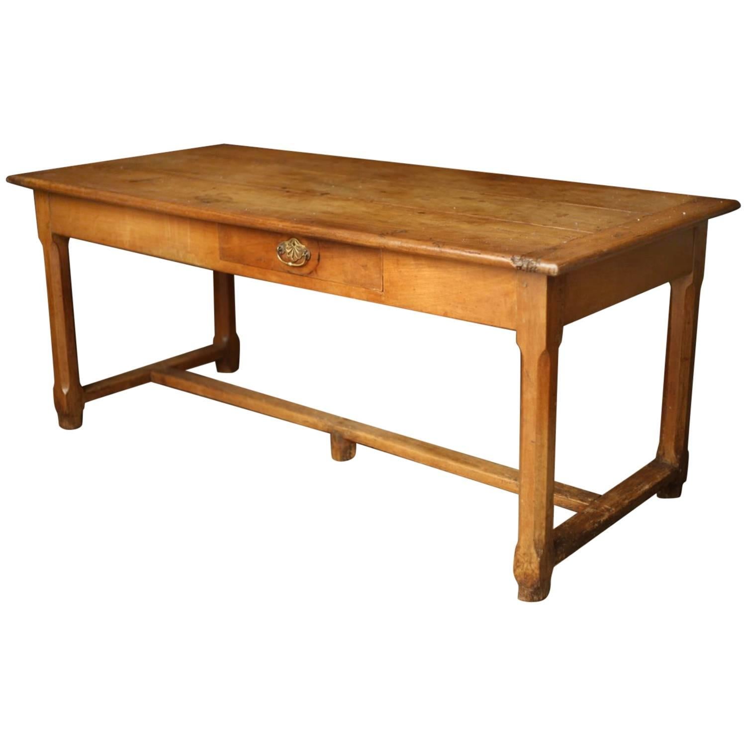 19th Century Cherrywood French Farmhouse Table