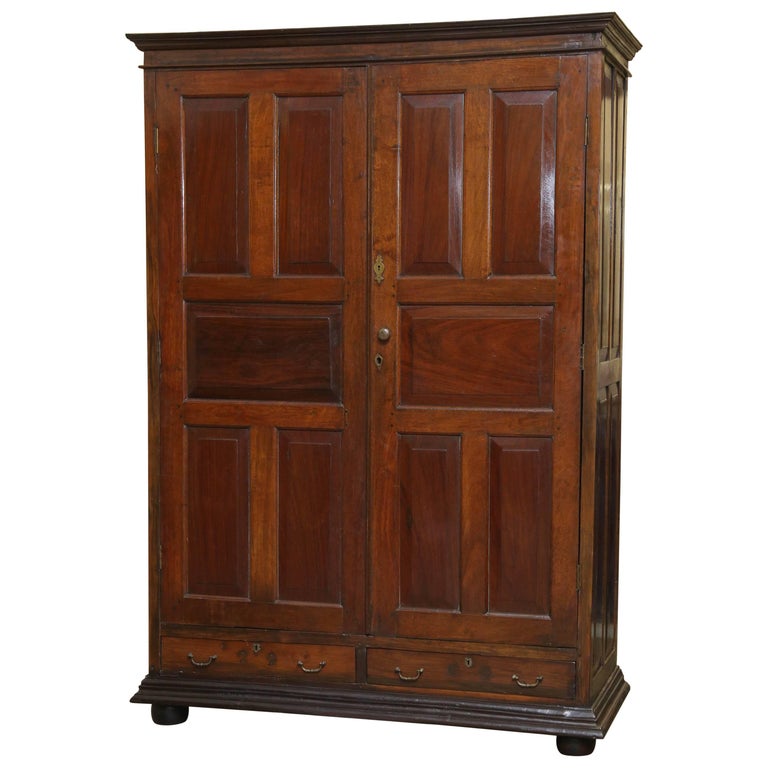 British Colonial Chechen Wood Armoire at 1stdibs