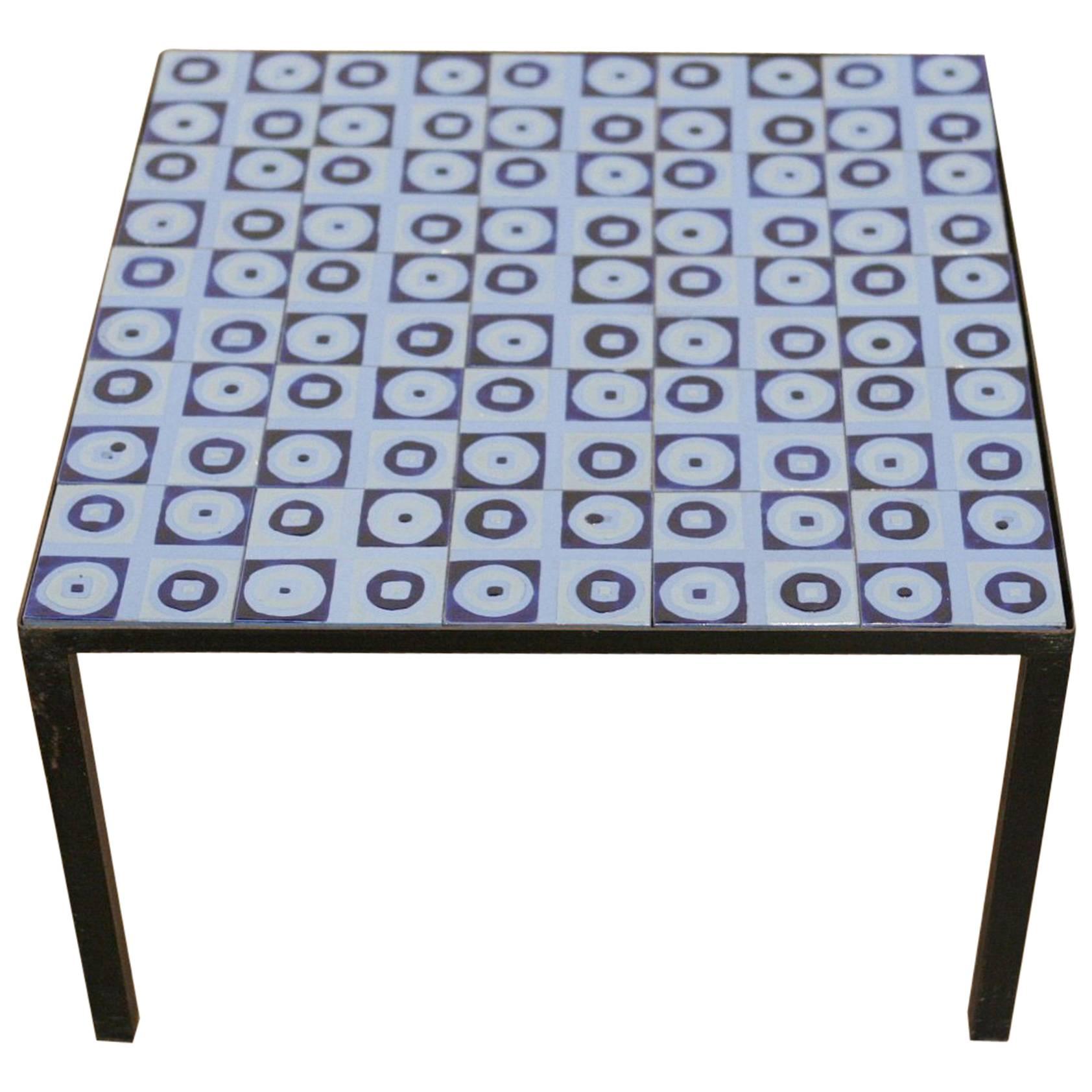 1960 French Ceramic Coffee Table Attributed to Roger Capron