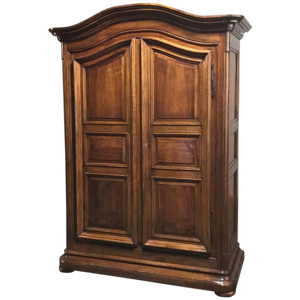Vintage Country French Walnut Armoire