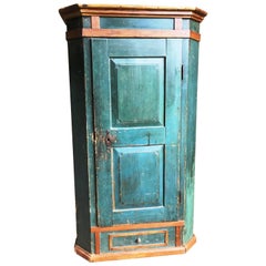 Antique 18th Century Painted Armoire
