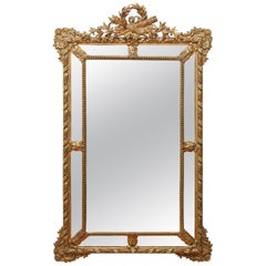 Large Neoclassical Gilt Mirror, French, 19th Century