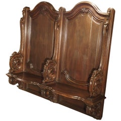 Antique 19th Century Sculpted Oak Stall from a Private Chapel in Liege, Belgium