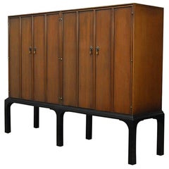 Pair of Mahogany Mounted Cabinets by Kittinger 