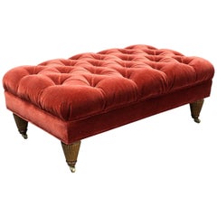Used Large Buttoned Ottoman
