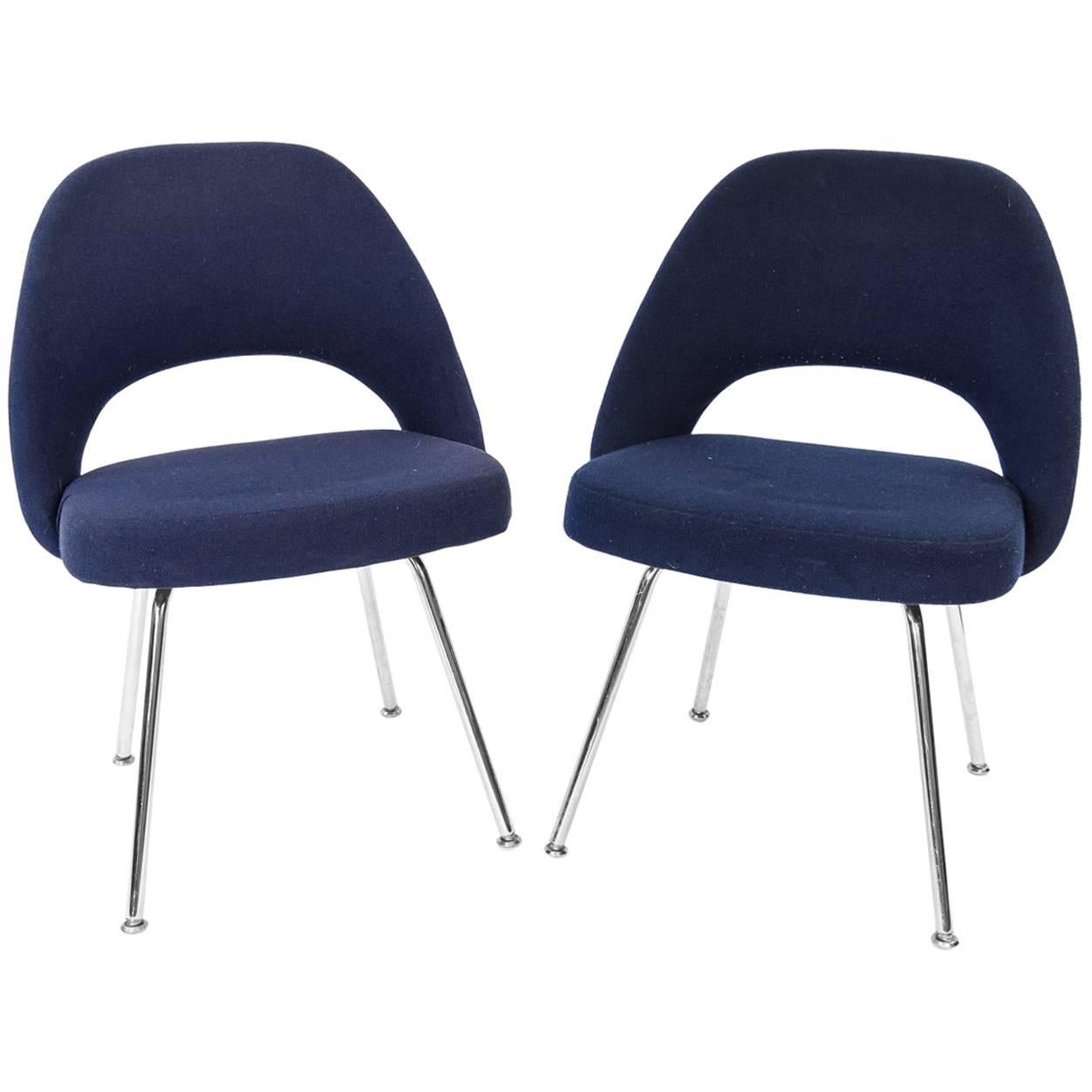 Pair of Eero Saarinen Executive Armless Chairs