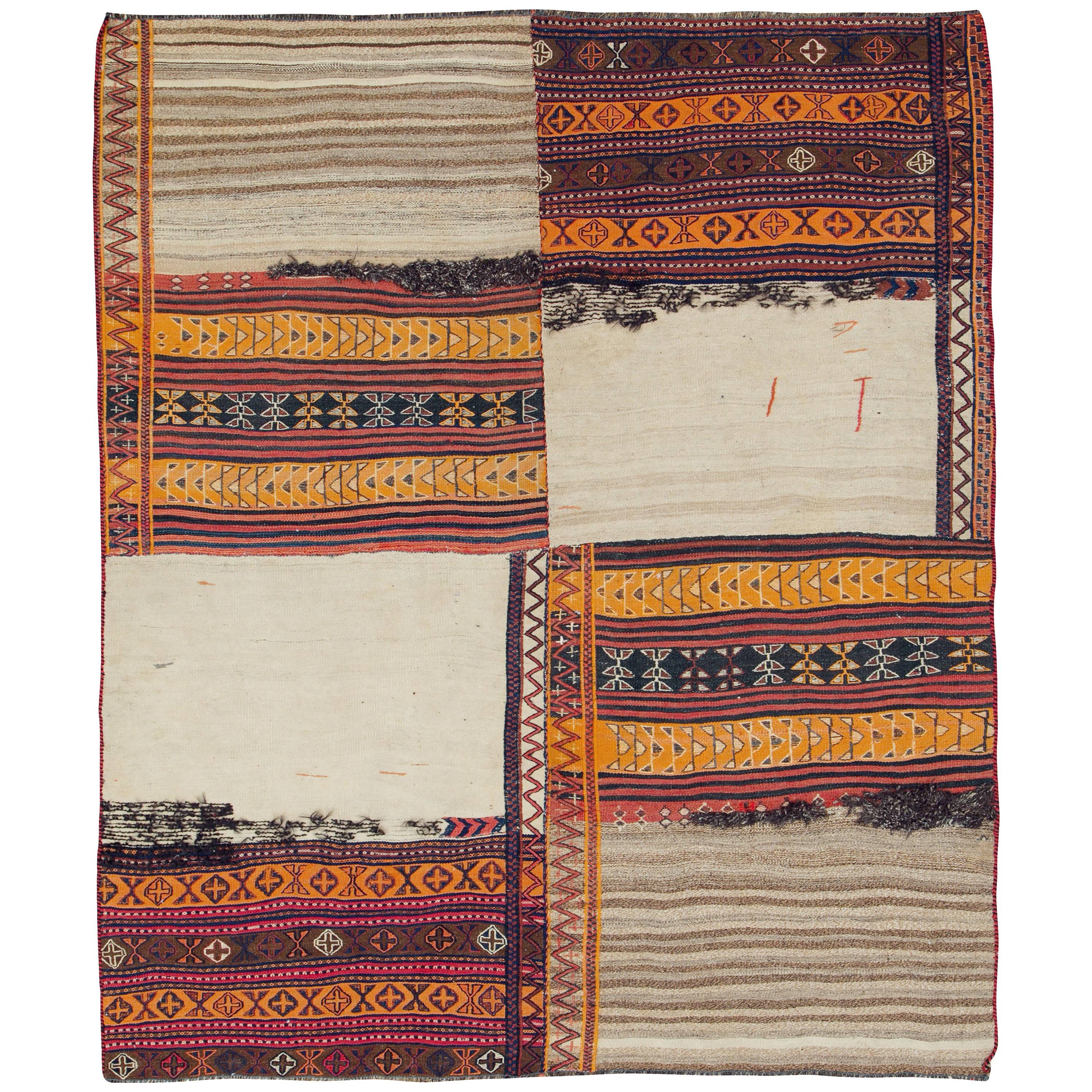 Vintage Persian Kilim Flat-Weave
