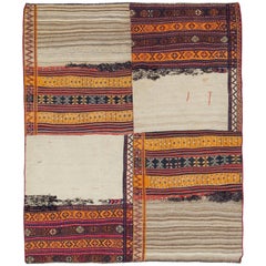 Tapis Kilim persan vintage tissé à plat