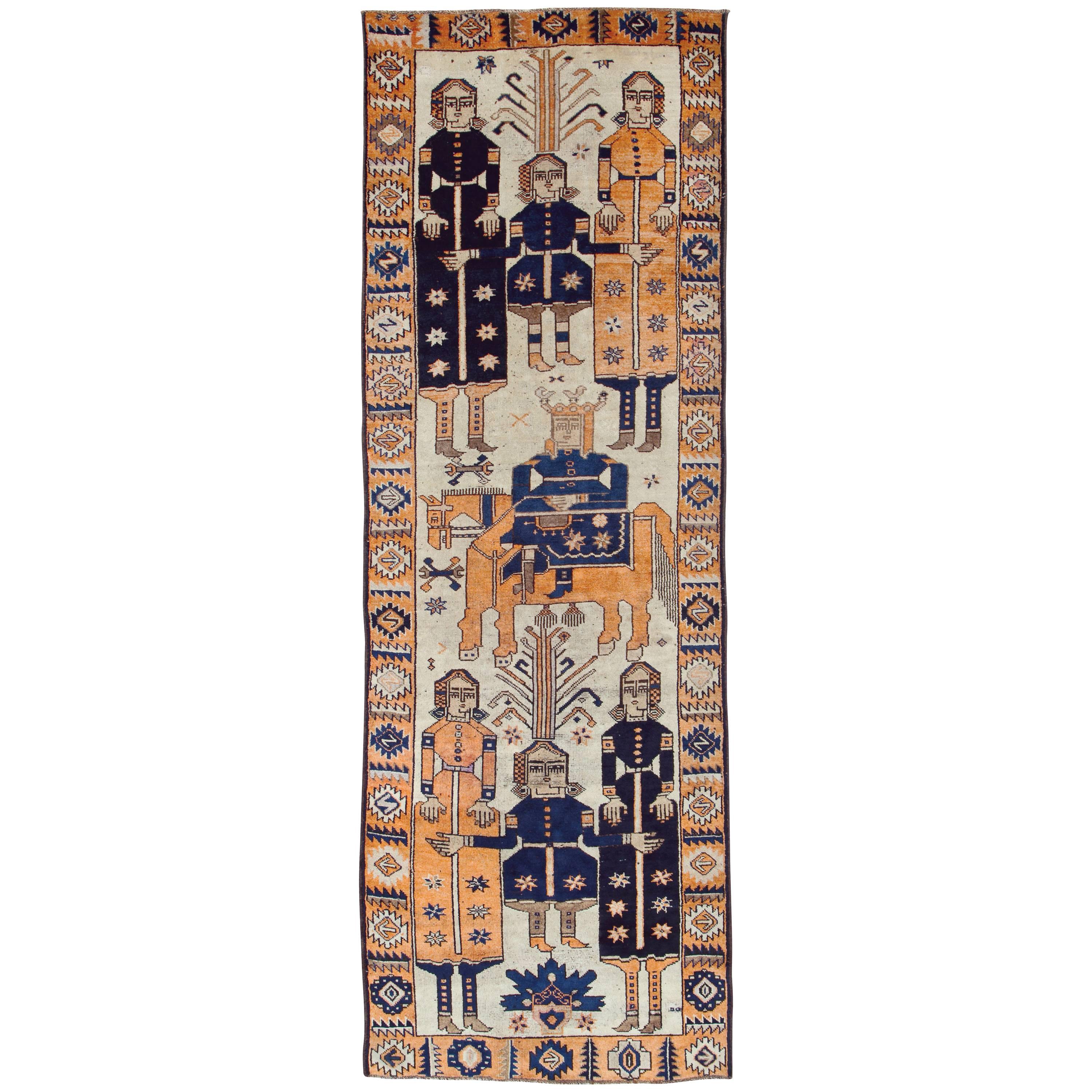 Antique Persian Gabbeh Rug For Sale