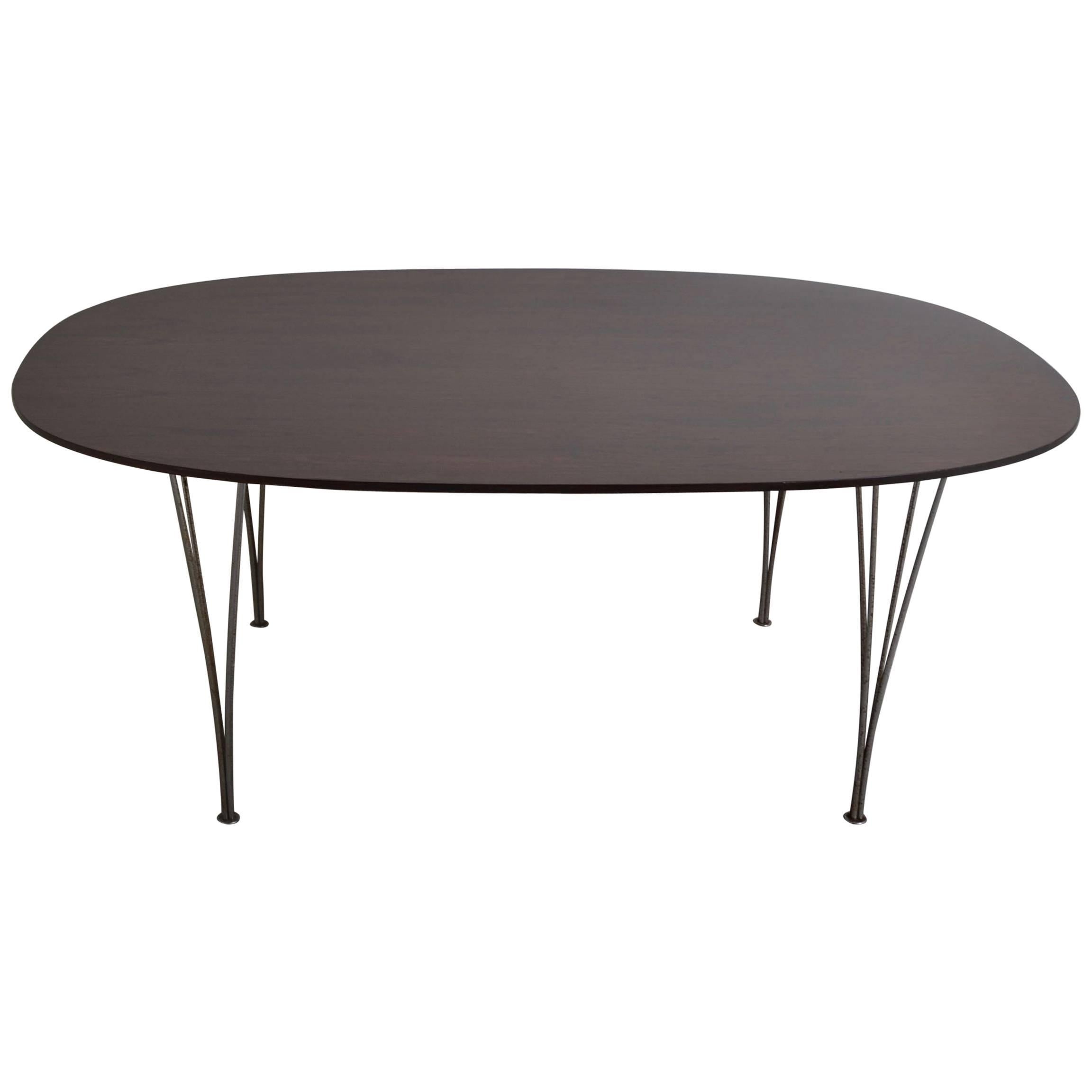 Super Ellipse Dining Table by Piet Hein and Bruno Mathsson, Denmark 1974 For Sale