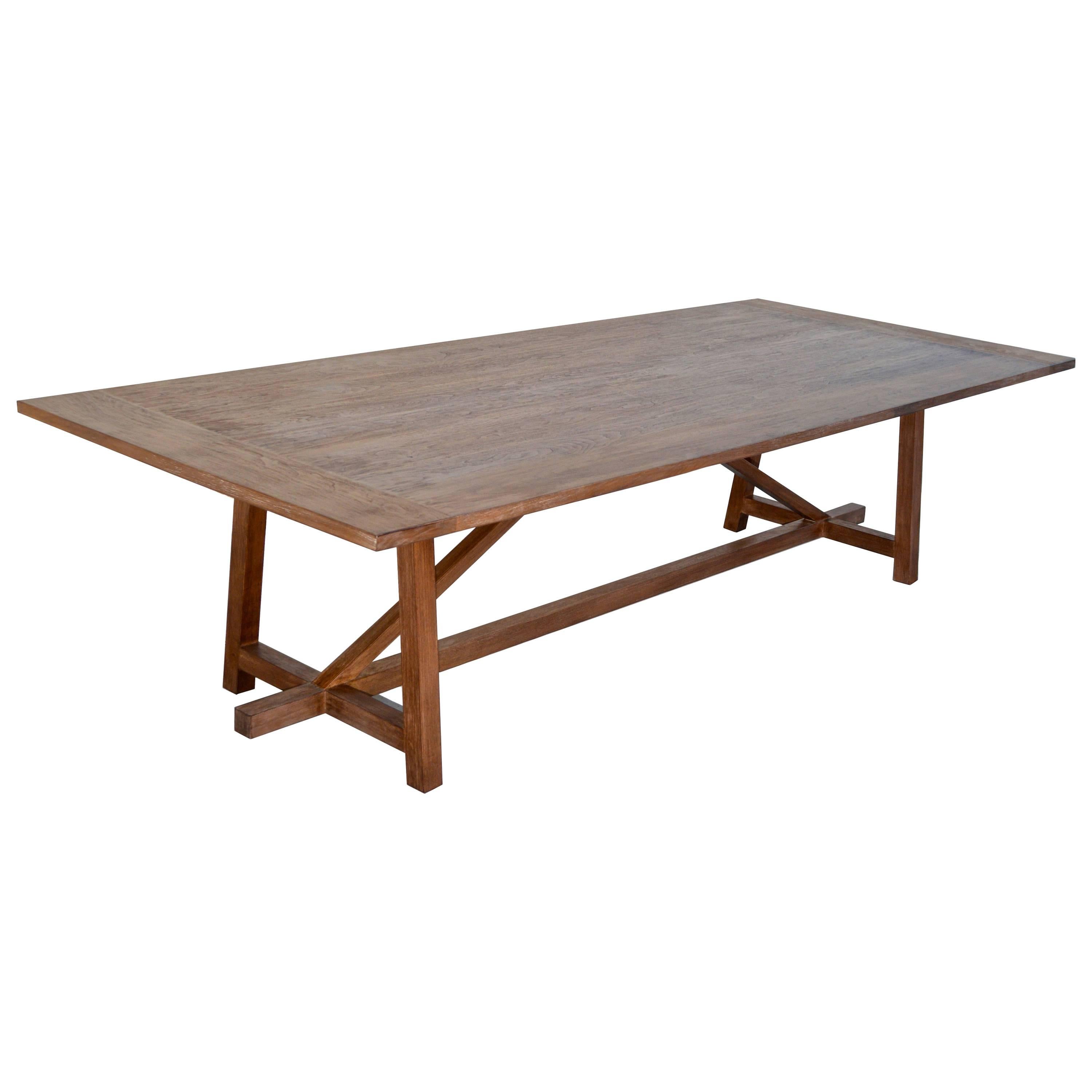 Custom Dining Table in Aged Walnut, Built to Order by Petersen Antiques