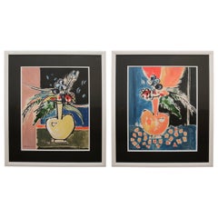 Pair of Watercolor Paintings in the Manner of Matisse
