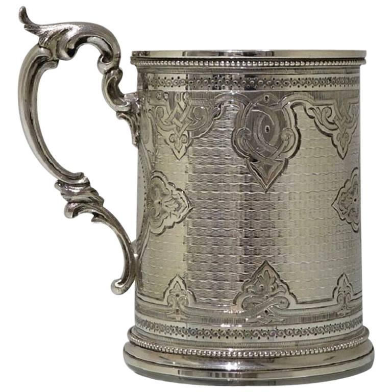 Antique Sterling Silver Victorian Christening Mug Edward Charles Brown