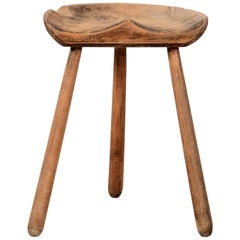 Retro Wooden Stool by Arne Hovmand-Olsen