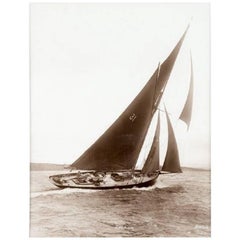 Early Silver Gelatin Photographic Print by Beken of Cowes, Yacht Zoraida