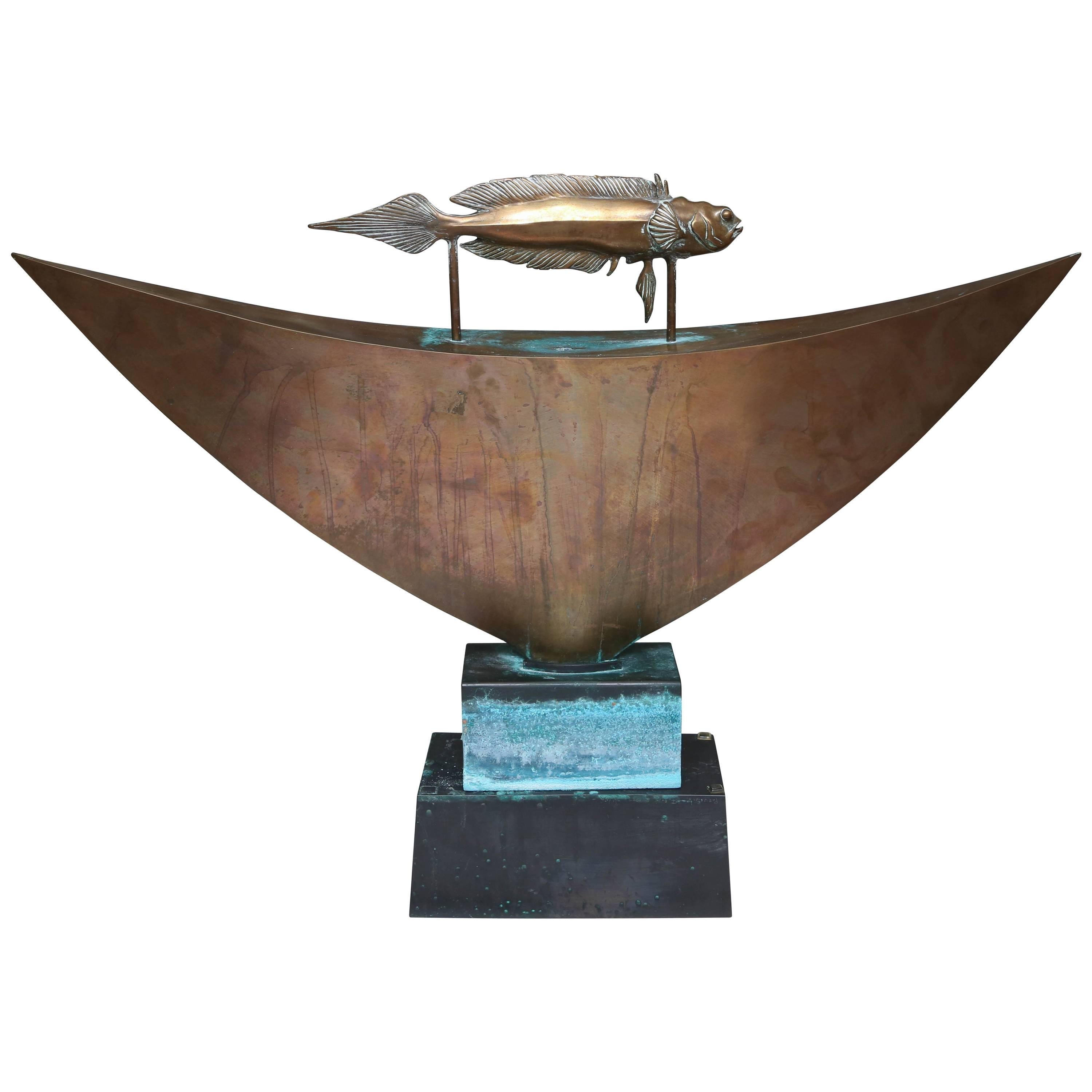 Pozycinski Studios Bronze Fish Fountain