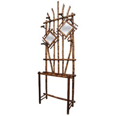 Elaborate 19th Century English Bamboo Hall Stand