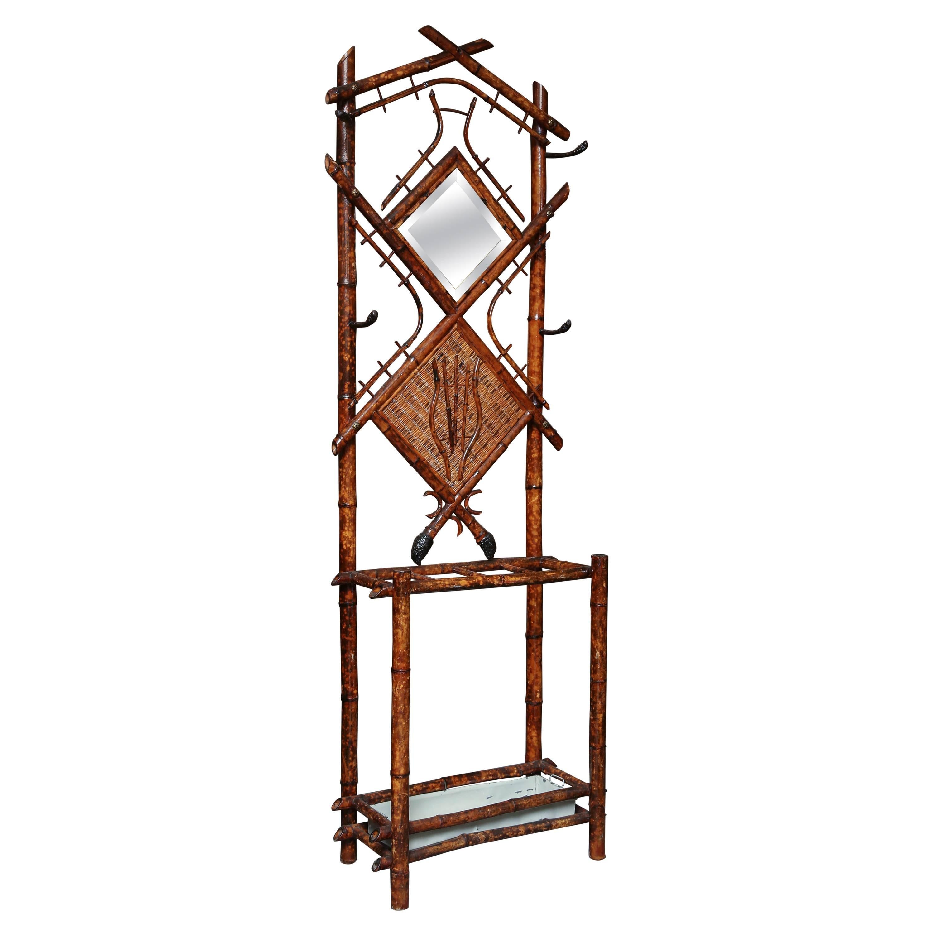 Superbly "Slender" 19th Century English Bamboo Hall Stand