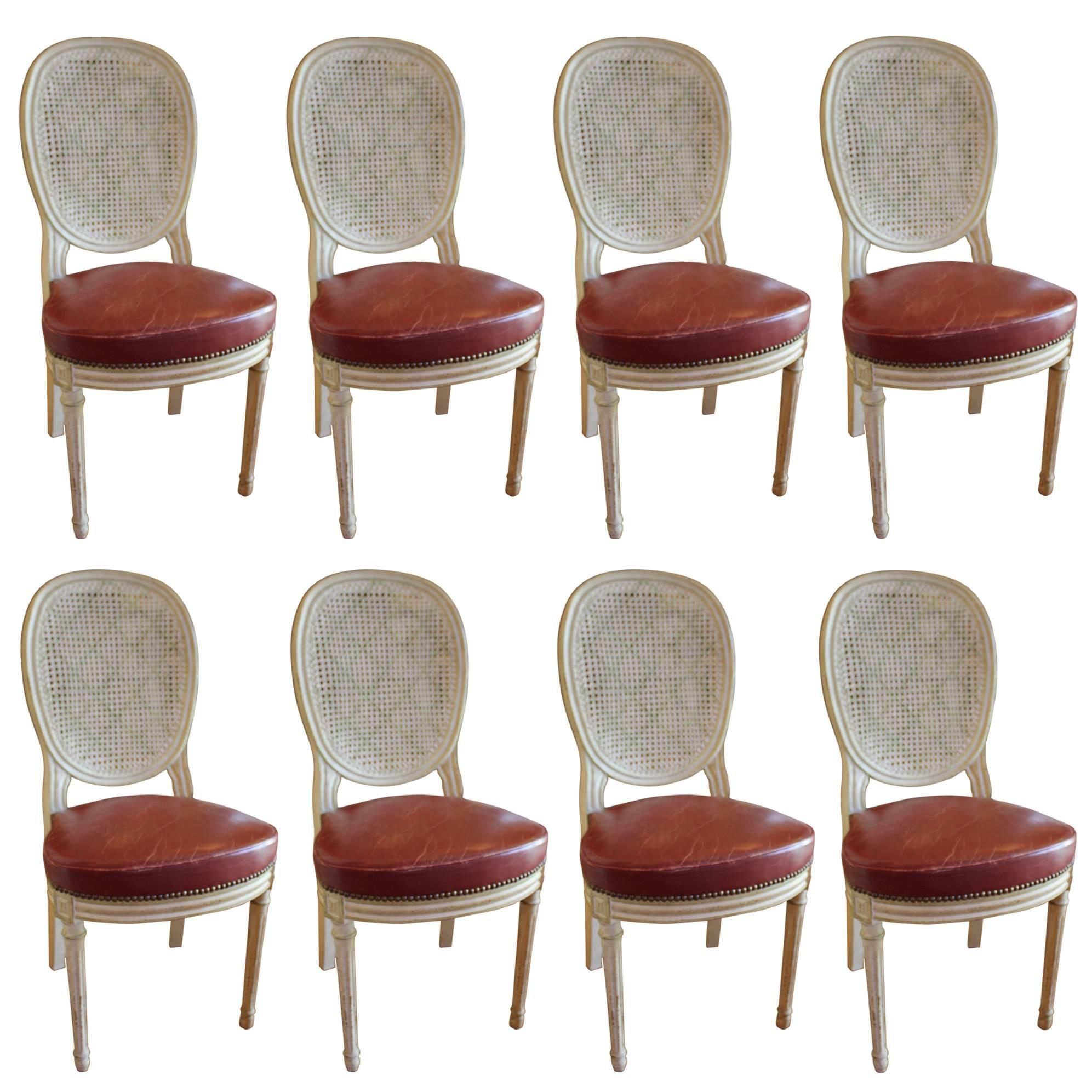 Set of Eight Louis XVI Dining Chairs