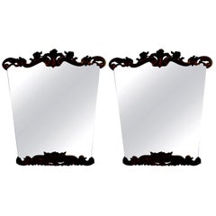 Pair of Italian Painted and Giltwood Mirrors-Serge Roche Inspired