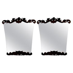 Vintage Pair of Italian Mirrors-Serge Roche Inspired