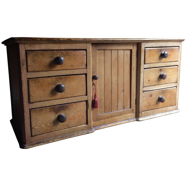 Antique Victorian 19th Century Waxed Pine Dresser Base At 1stdibs