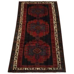 Black Kurdish Gallery Runner, circa 1940