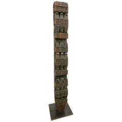 Hand-Carved Wood TOTEM