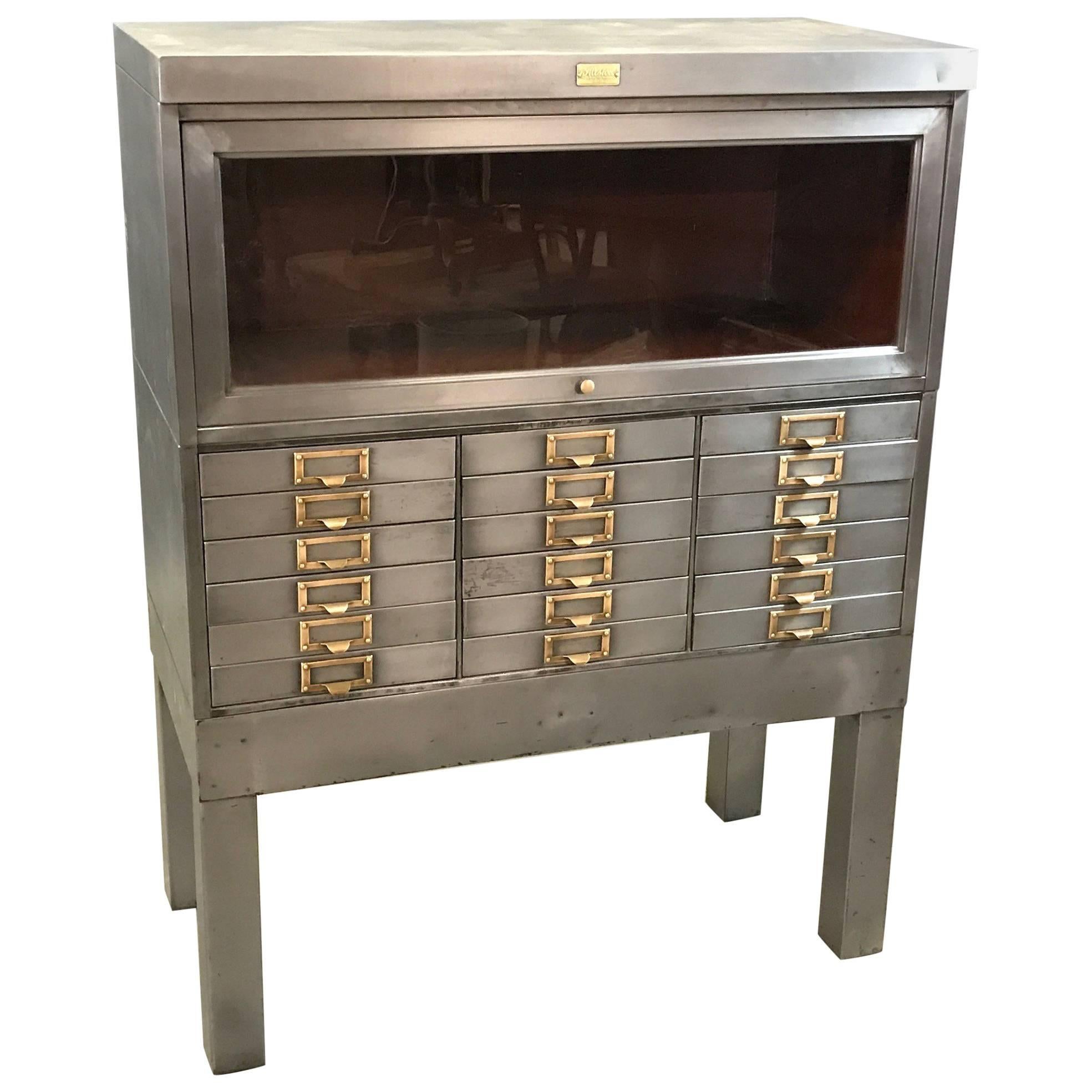 Industrial Brushed Steel Document Cabinet by Allsteel