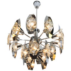 Scandinavian Vintage Peacock Ceiling Chandelier 1970`s