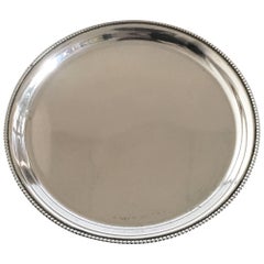 Evald Nielsen Sterling Silver Glass Coasters