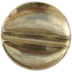 Brushed Brass Bowl, like a Beautiful 1970s Sculpture