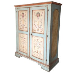 Painted 18th Century Italian Wardrobe Armoire